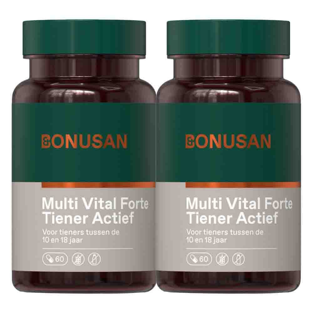 Gratis Verzending: 2x Bonusan Multi Vital Forte Tiener Actief 60 vegacapsules