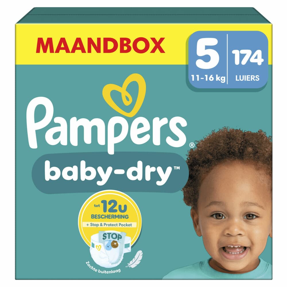 Pampers Baby Dry Luiers Maat 5 (11-16 kg) 174 stuks