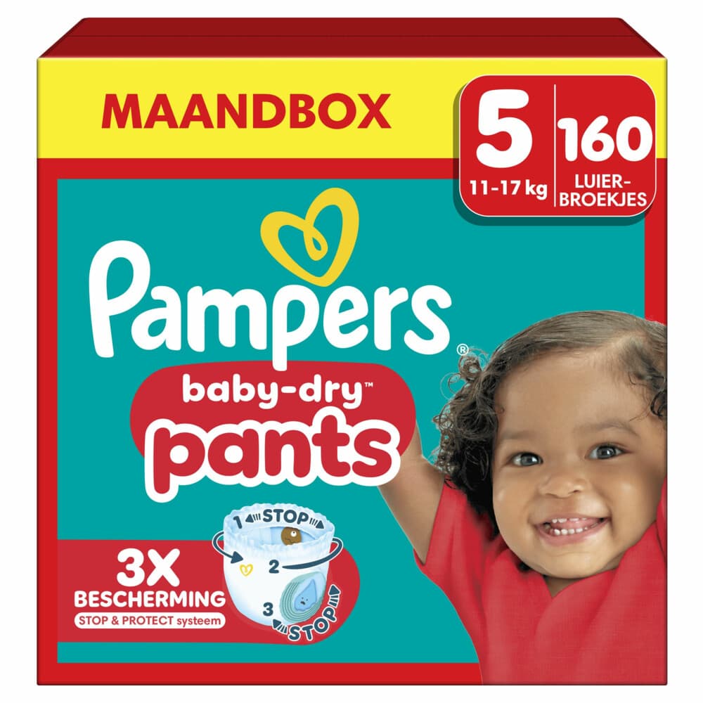 Pampers Baby Dry Luierbroekjes Maat 5 (11-17 kg) 160 stuks