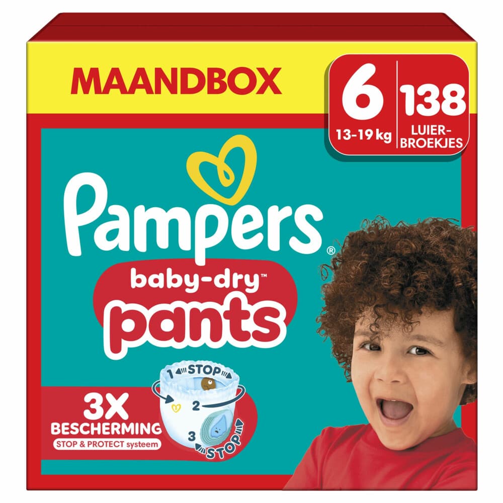 Pampers Baby Dry Luierbroekjes Maat 6 (13-19 kg) 138 stuks