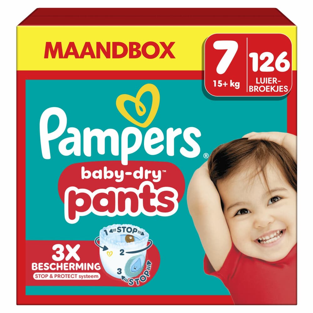 Pampers Baby Dry Luierbroekjes Maat 7 (15+ kg) 126 stuks