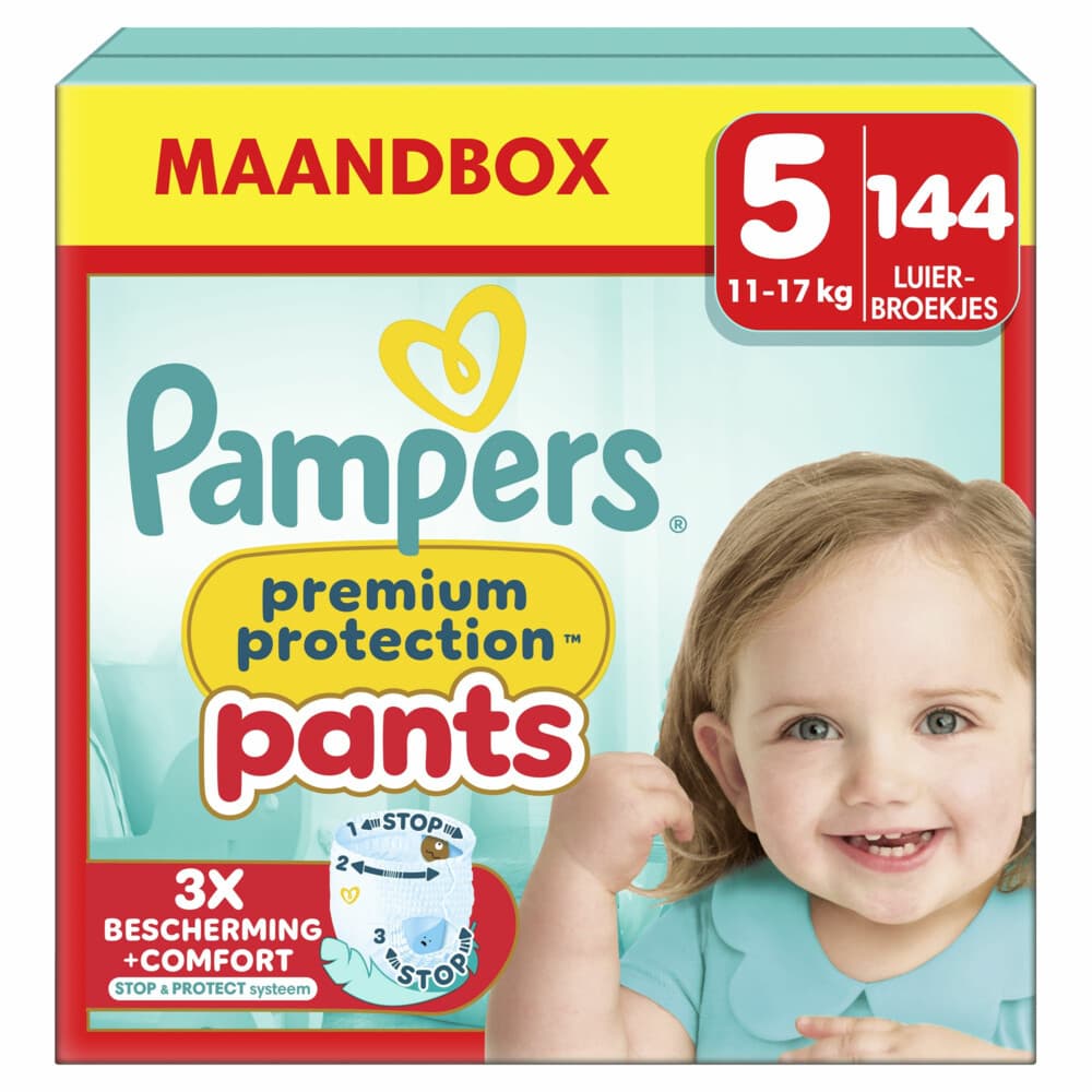Pampers Premium Protection Luierbroekjes Maat 5 (11-17 kg) 144 stuks