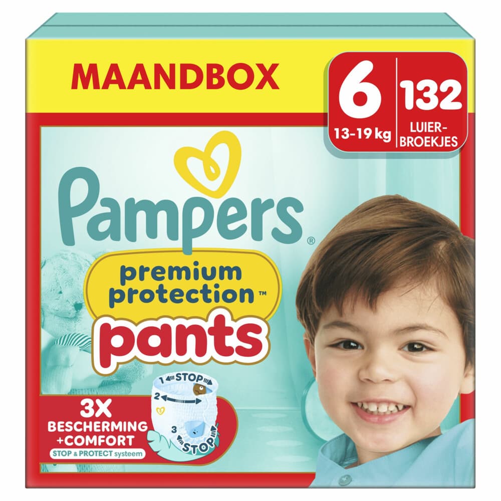 Pampers Premium Protection Luierbroekjes Maat 6 (13-19 kg) 132 stuks
