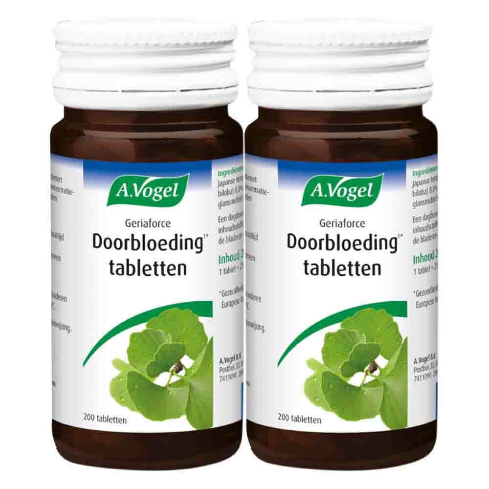 Gratis Verzending: 2x A.Vogel Geriaforce Doorbloeding 200 tabletten