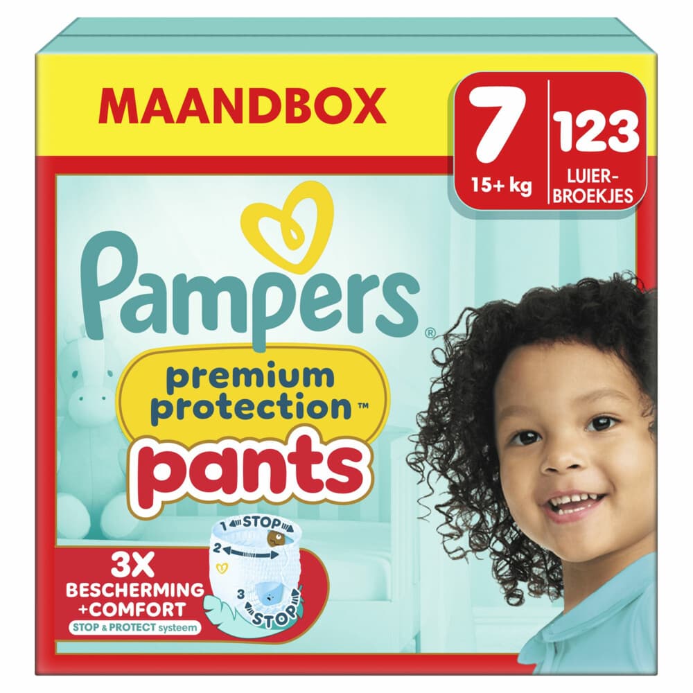 Pampers Premium Protection Luierbroekjes Maat 7 (15+ kg) 123 stuks