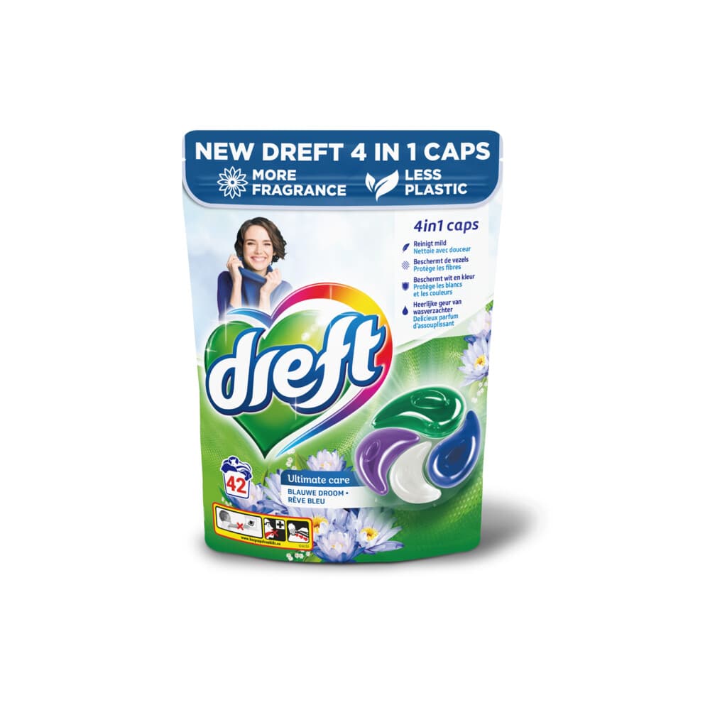 2+2 gratis: Dreft Caps 4in1 Blue Dream 42 stuks