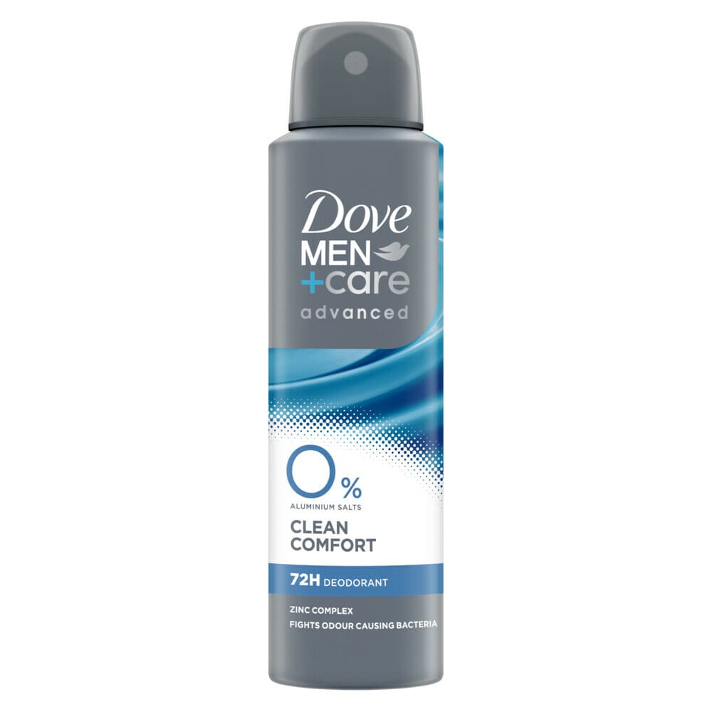 3x Dove Deodorant Men+ Care 0% Clean Comfort 150 ml