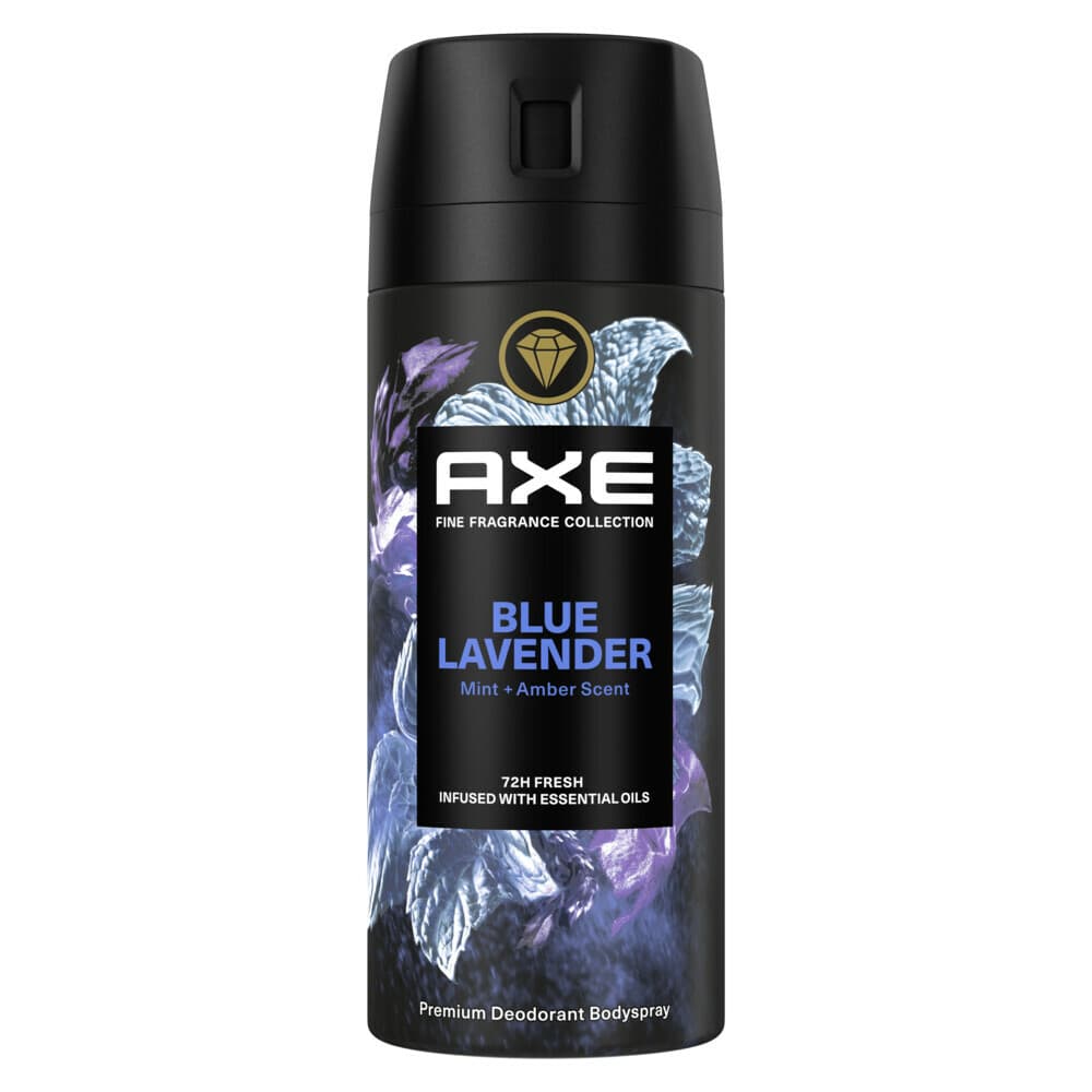 3x Axe Deodorant Bodyspray Blue Lavender 150 ml