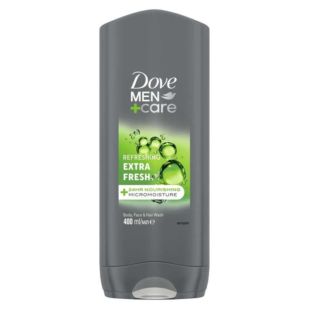 2+1 gratis: Dove Douchegel Men+ Care Extra Fresh 400 ml