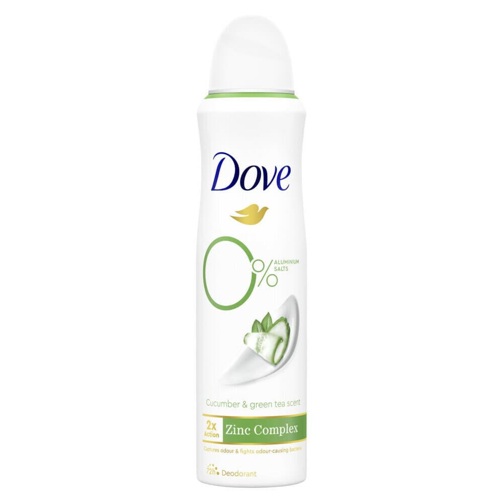 2+1 gratis: Dove Deodorant Spray Cucumber&Green Tea 150 ml