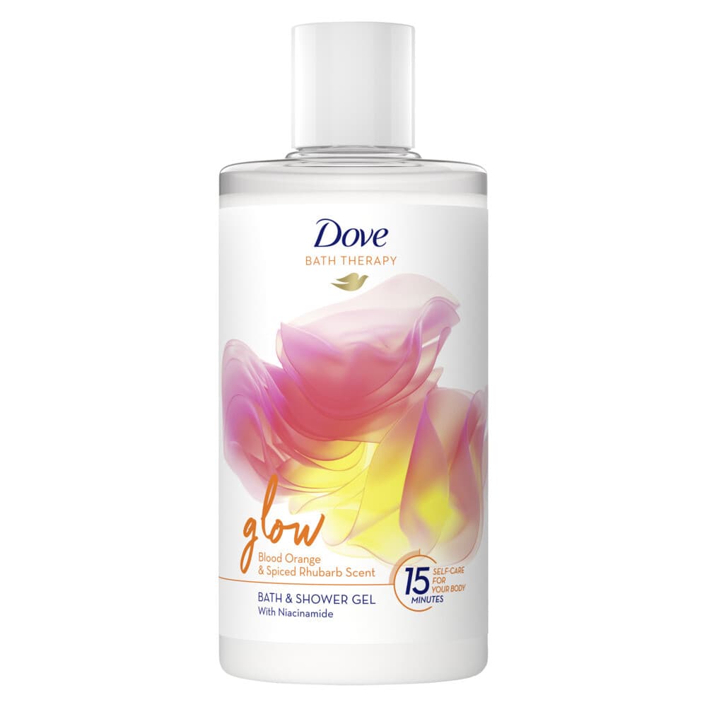 2+1 gratis: Dove Bath Therapy Glow Badschuim&Douchegel 400 ml