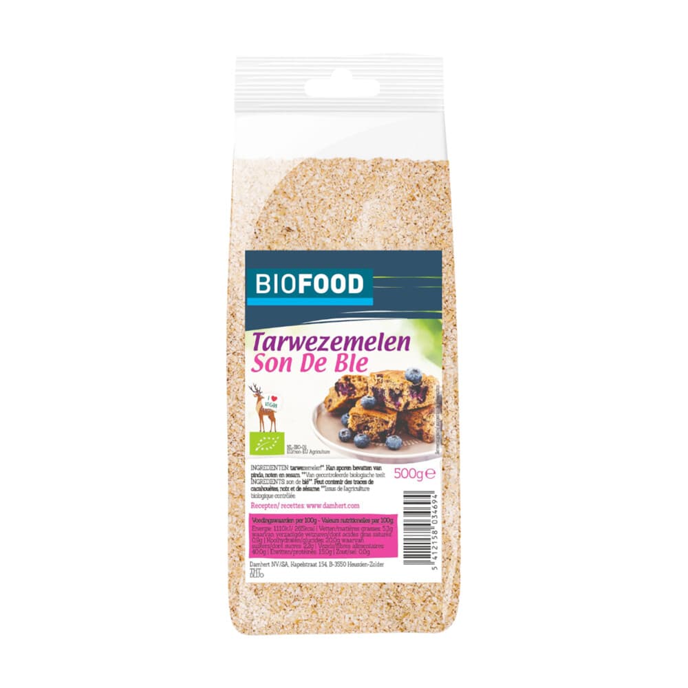 Damhert Biofood Tarwezemelen Biologisch 200 gr
