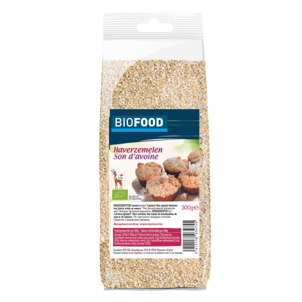 Damhert Biofood Haverzemelen Biologisch 300 gr