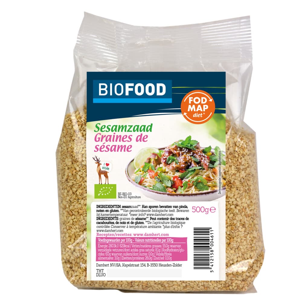 Damhert Biofood Sesamzaad Biologisch 500 gr