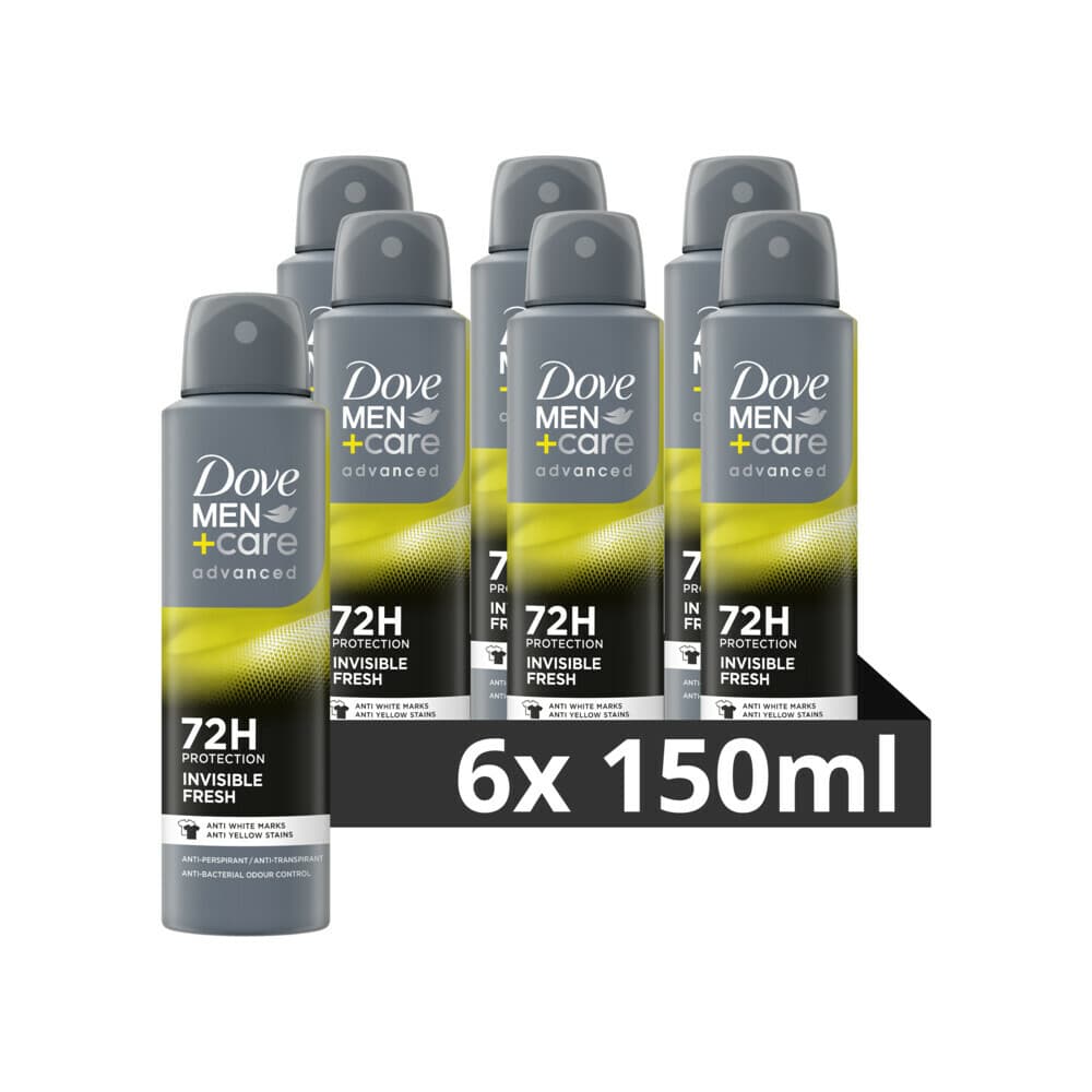 6x Dove Deodorant Men+ Care Invisible Fresh 150 ml