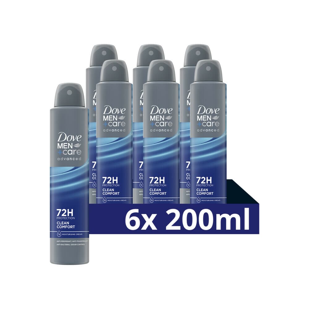 6x Dove Deodorant Men+ Care Clean Comfort 200 ml