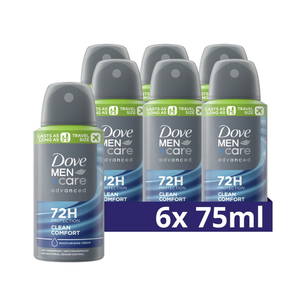 6x Dove Deodorant Men+ Care Clean Comfort 75 ml