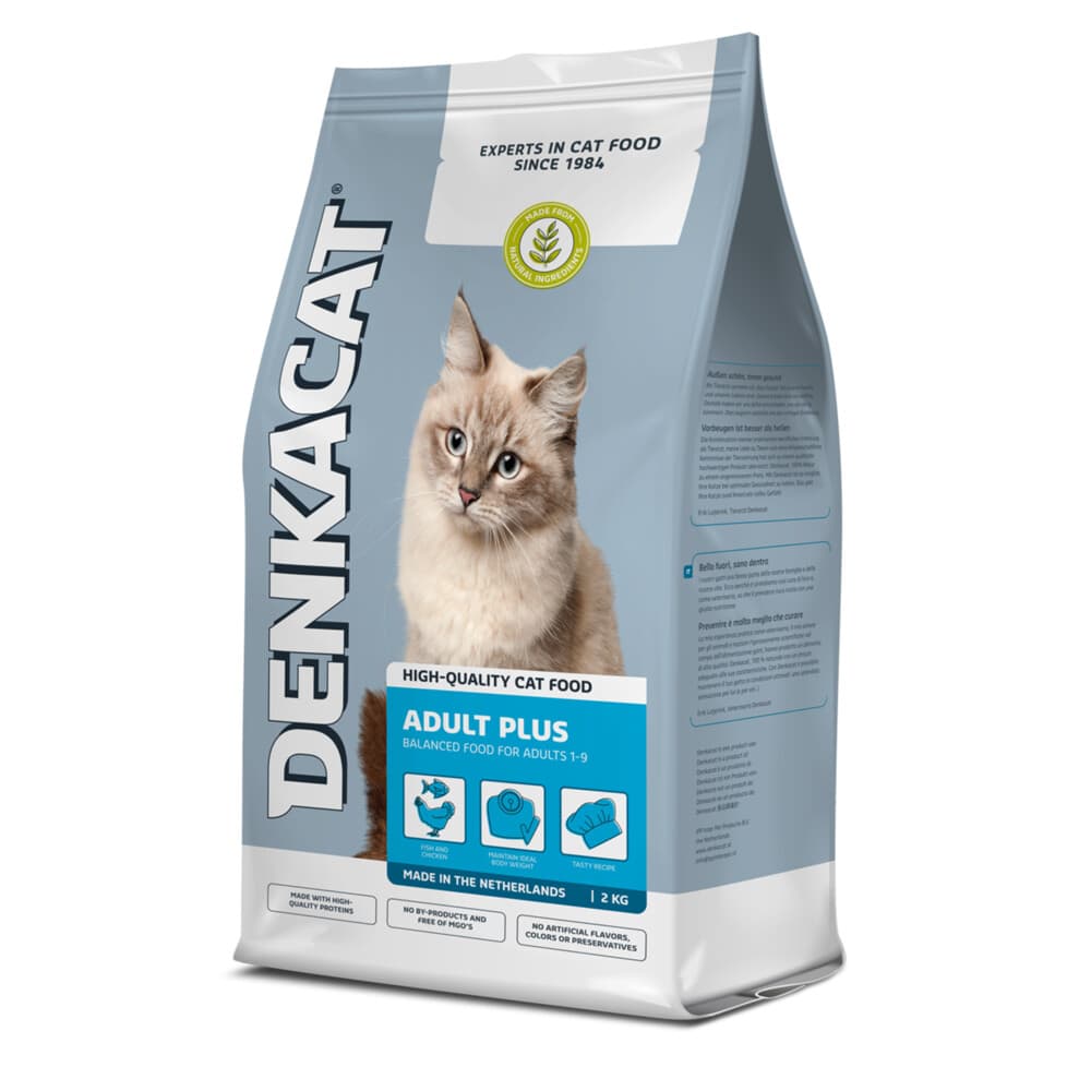 8x Denkacat Adult Plus Kattenvoer 1,25 kg