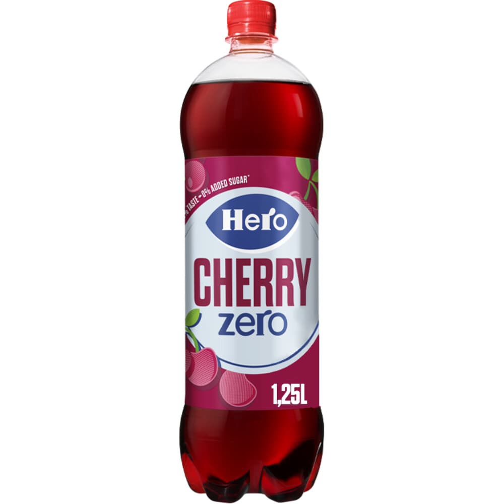 3x Hero Cherry Zero 1,25 liter