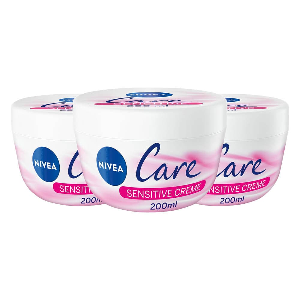 3x NIVEA Care Bodycrème Sensitive 200 ml