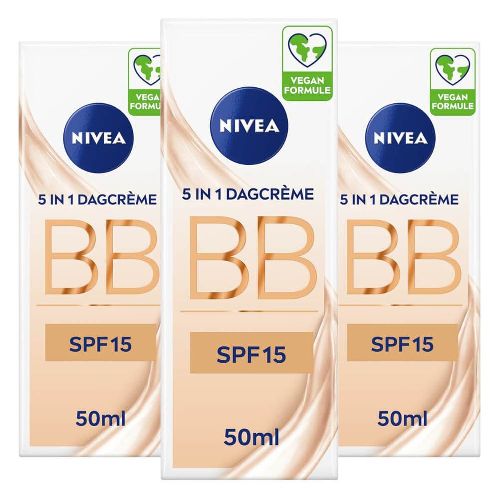 3x NIVEA BB Cream Dagcrème SPF 15 Light 50 ml