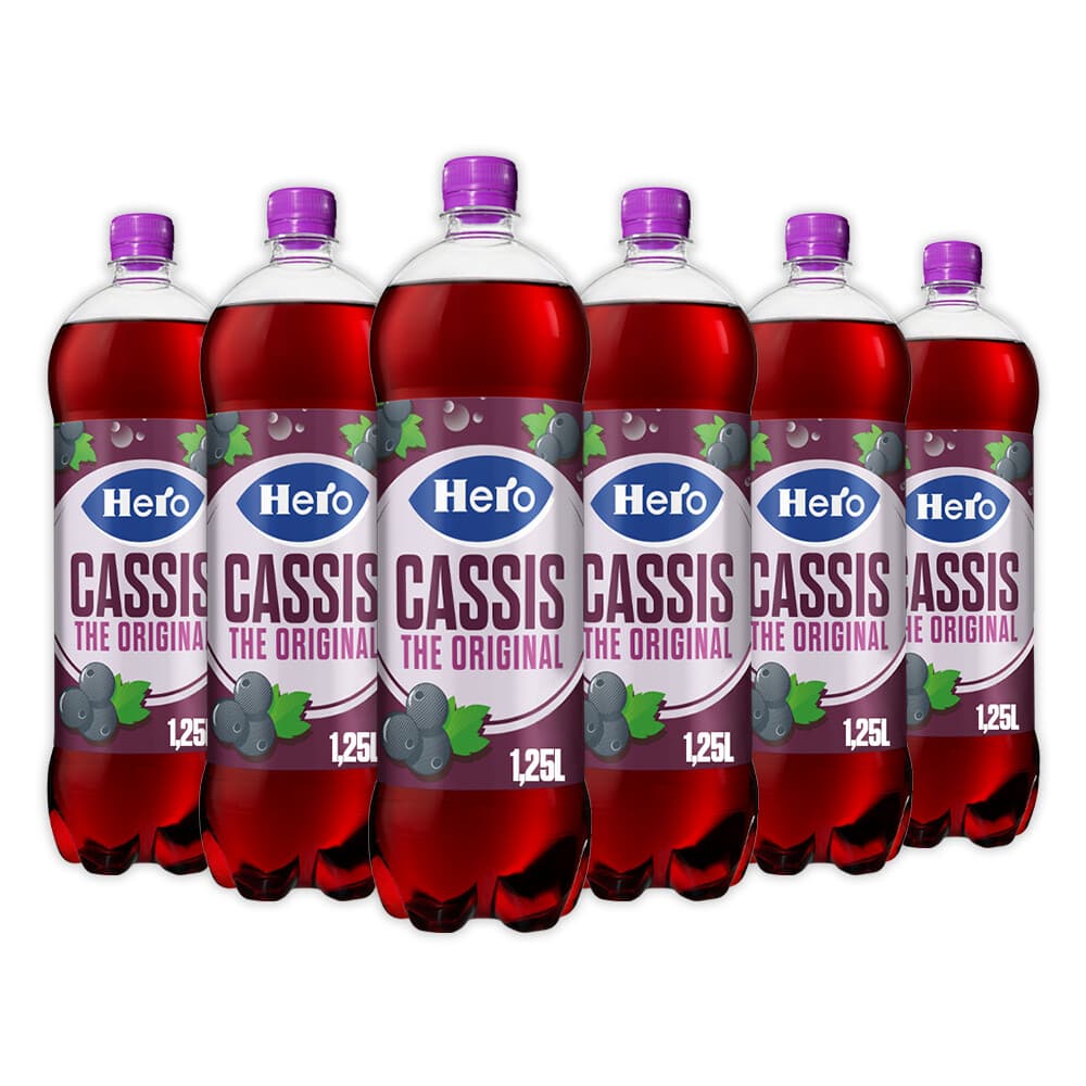 6x Hero Cassis The Original 1,25 liter