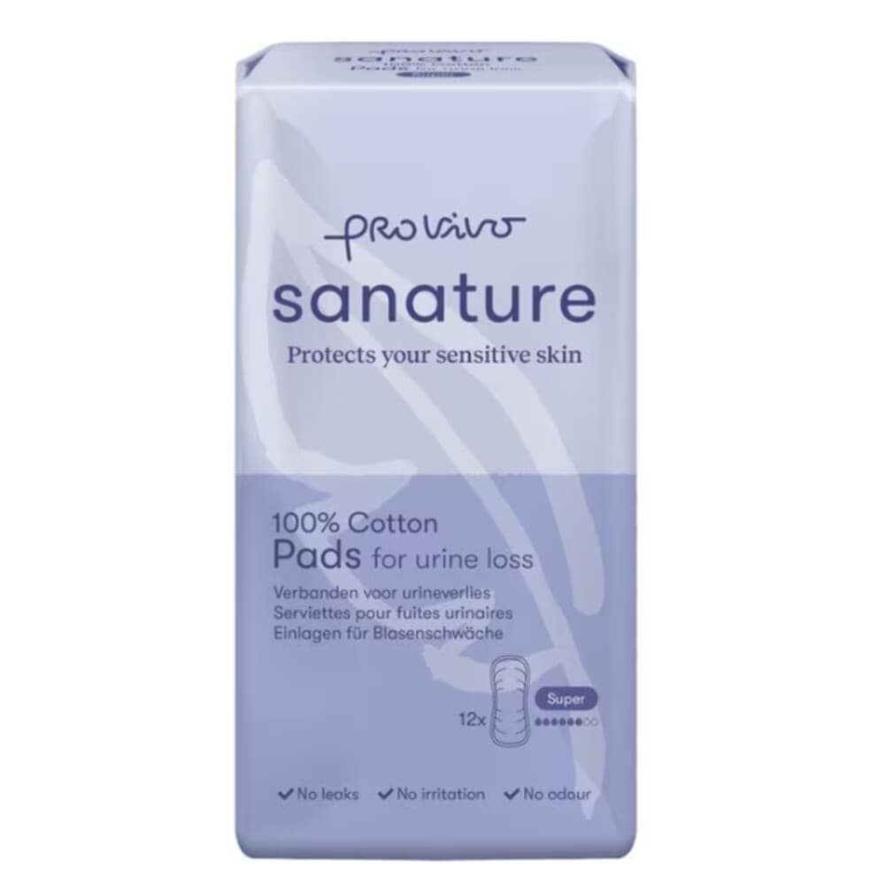 Sanature Pro Vivo 100% Katoenen Incontinentieverband Super 12 stuks