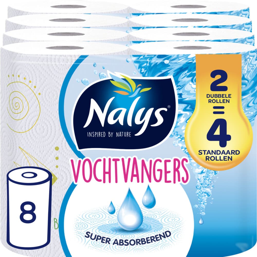 4x Nalys Keukenpapier Vochtvangers 2 stuks