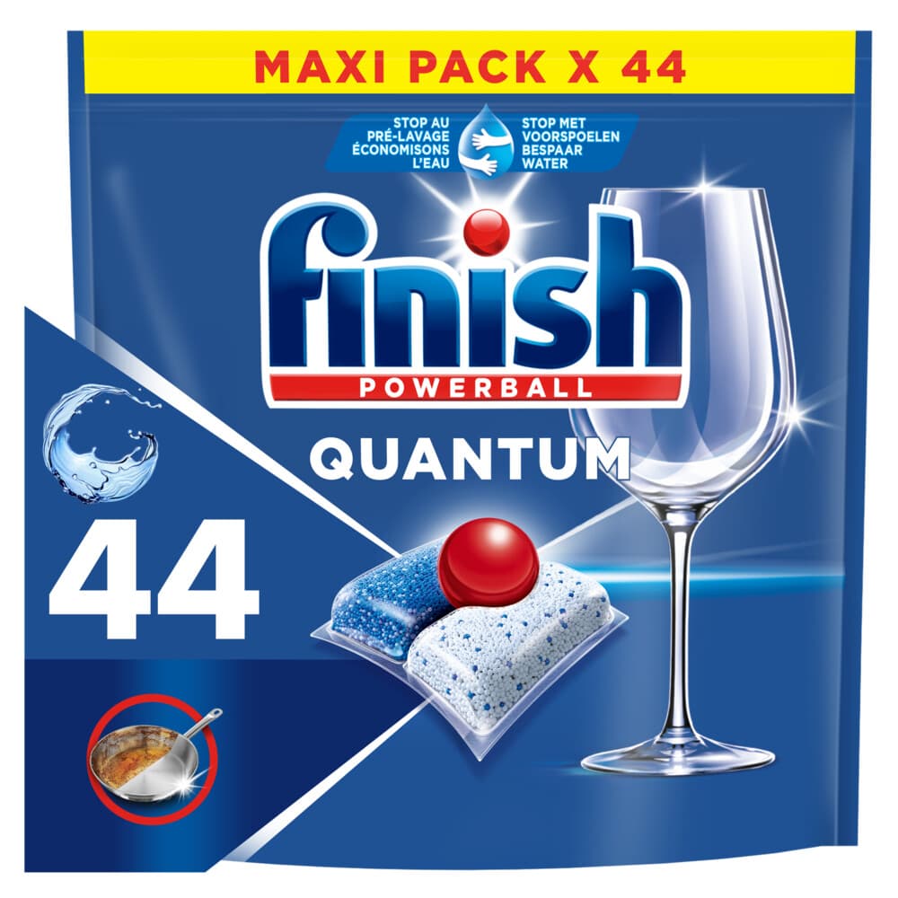 2+1 gratis: Finish Vaatwastabletten Quantum All-in-1 Regular 44 stuks