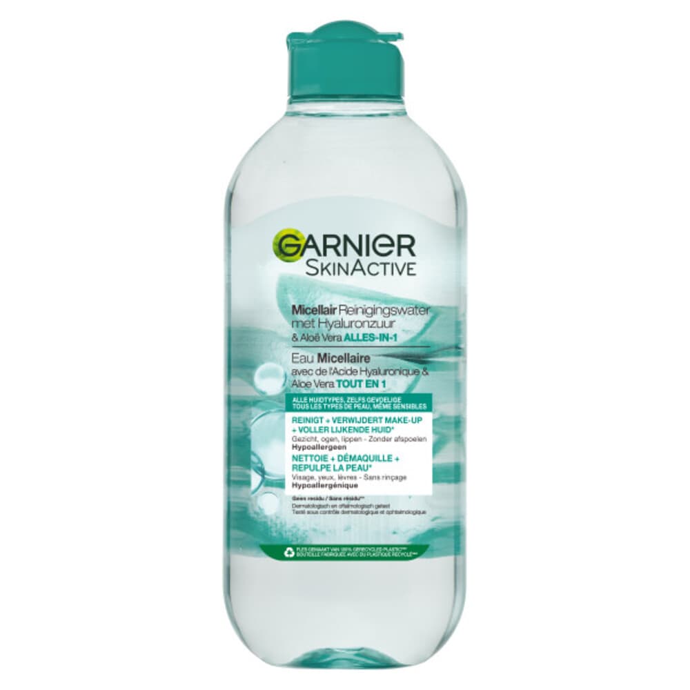 1+1 gratis: Garnier SkinActive Hyaluronzuur Aloë Vera Micellair Reinigingswater 400 ml