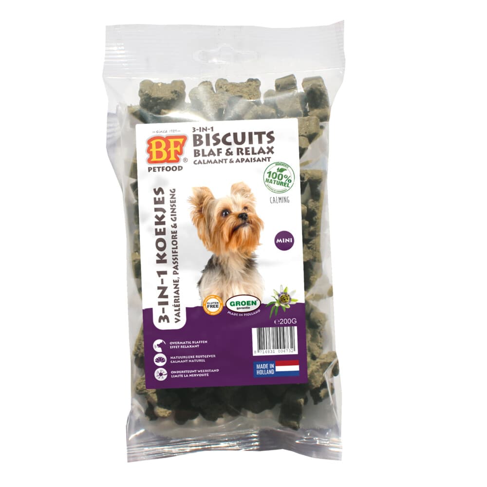 BF Petfood 3-in-1 Koekjes Mini Blaf&Relax 200 gr
