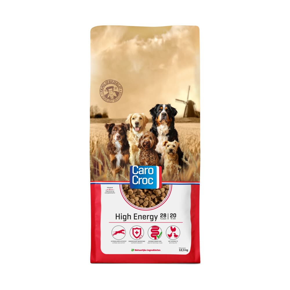 CaroCroc Hondenvoer Droog High Energy 12,5 kg