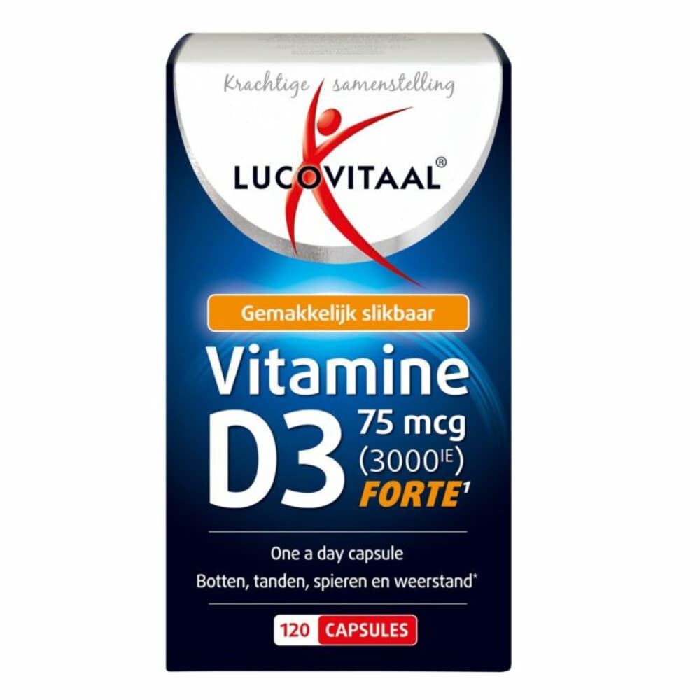 Gratis Verzending: 3x Lucovitaal Vitamine D3 75mcg (3000IE) Forte 120 capsules