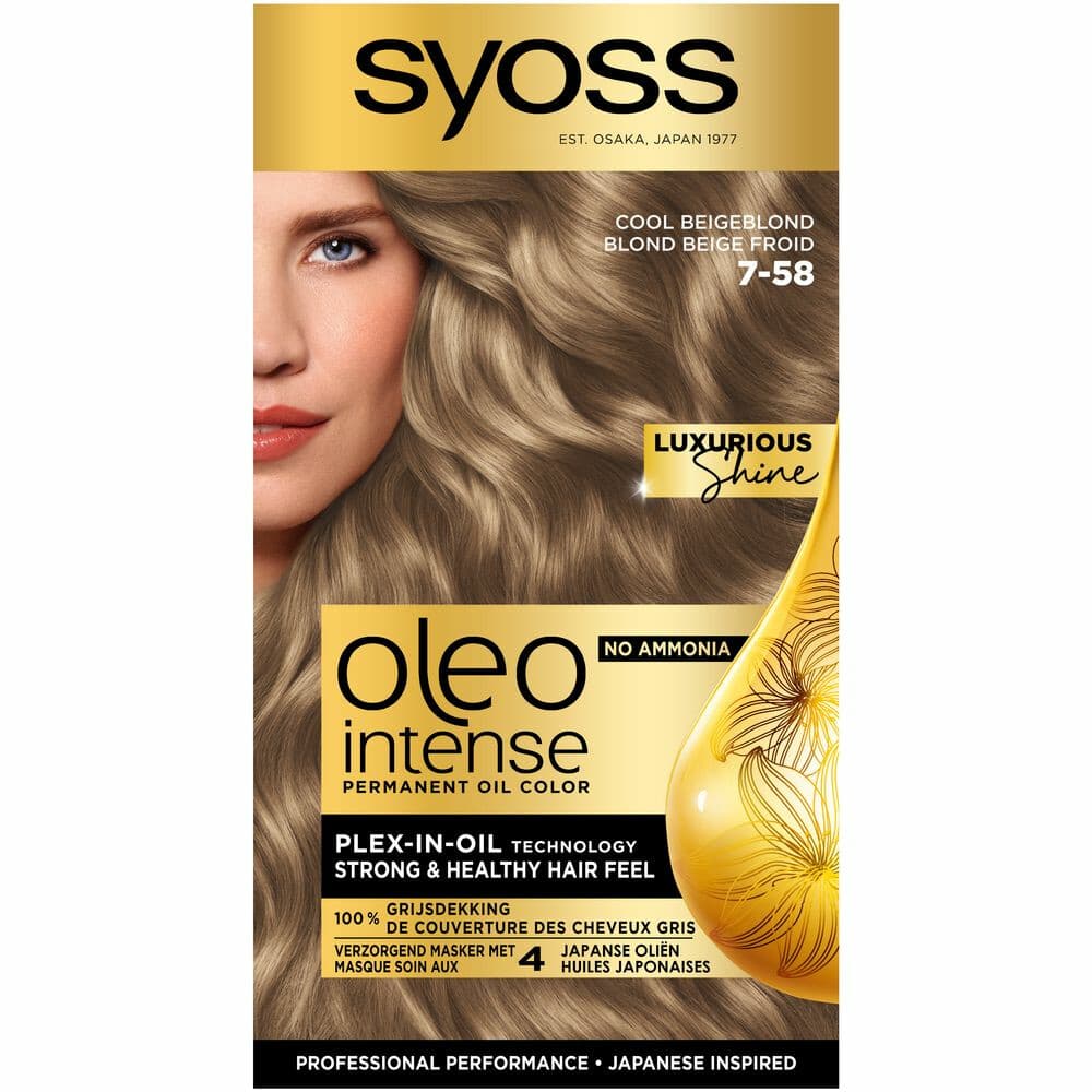 Syoss Oleo Intense Haarverf 7-58 Cool Beige Blond