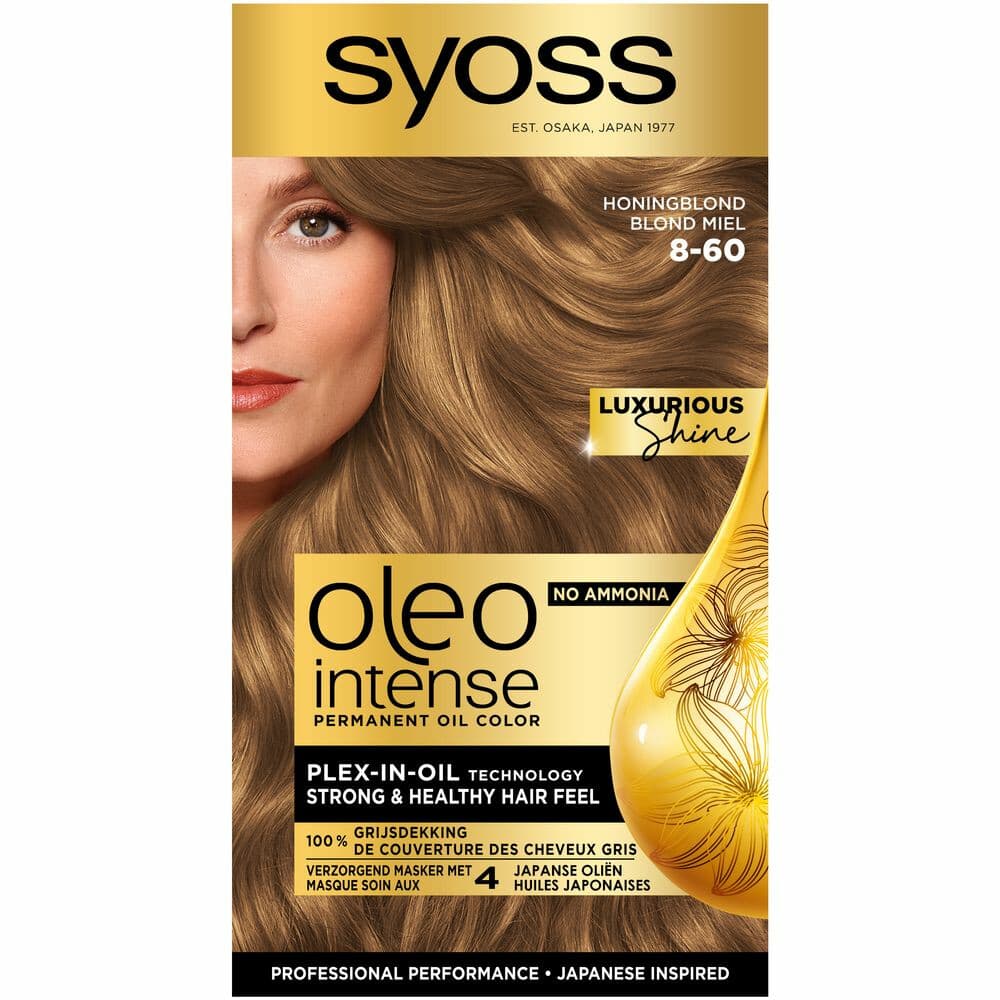 3x Syoss Oleo Intense Haarverf 8-60 Honingblond