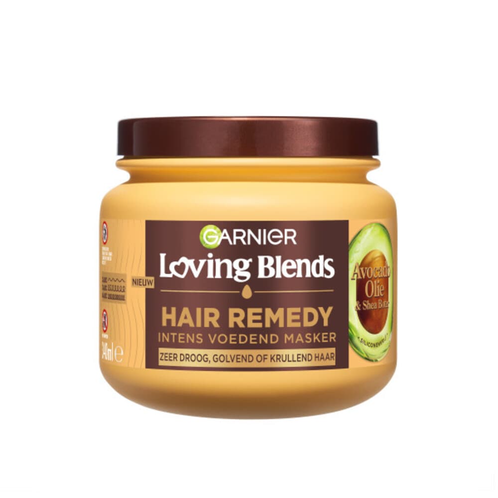 3x Garnier Loving Blends Avocado Olie en Shea Boter Haarmasker 340 ml
