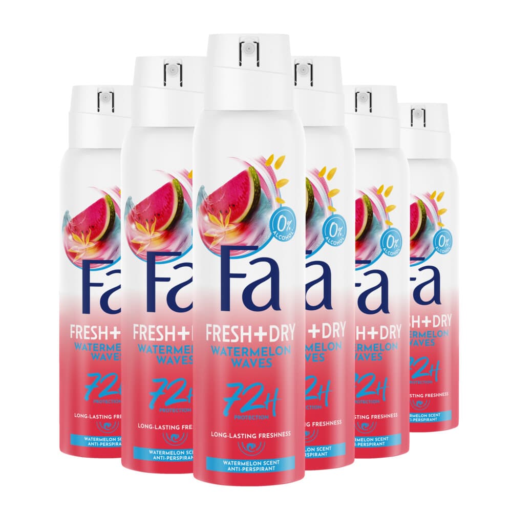 6x Fa Deodorant Spray Watermelon Waves 150 ml