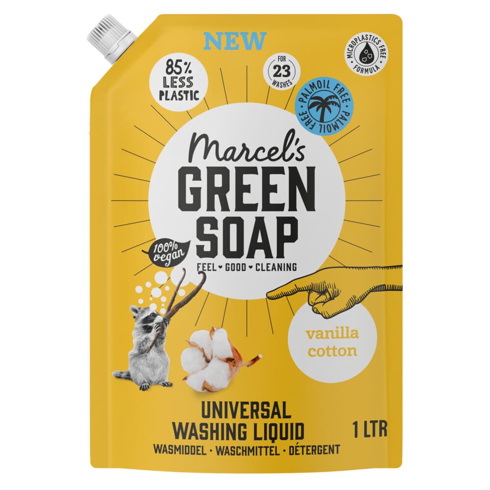 Marcel's Green Soap Wasmiddel Navul Vanille&Katoen 23 Wasbeurten 1 liter