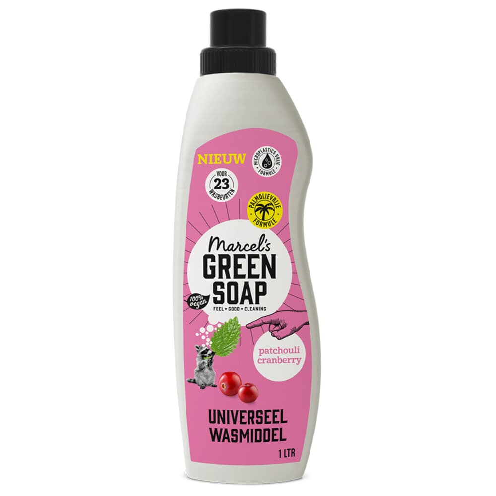Marcel's Green Soap Wasmiddel Patchouli&Cranberry 23 Wasbeurten 1 liter