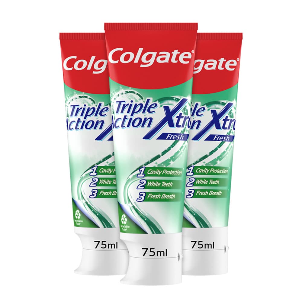 3x Colgate Tandpasta Triple Action Extra Fresh 75 ml