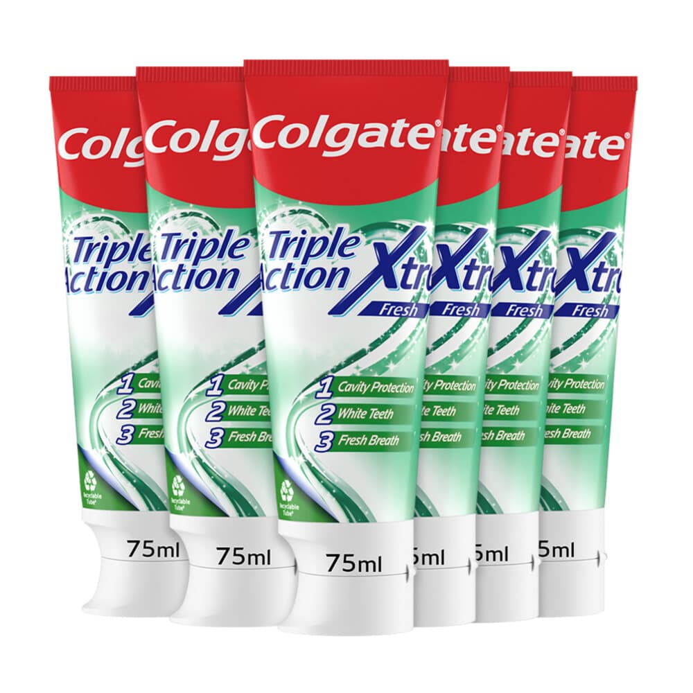 6x Colgate Tandpasta Triple Action Extra Fresh 75 ml