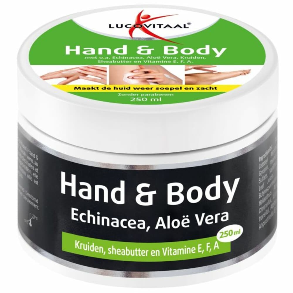 3x Lucovitaal Hand en Body Crème Echinacea&Aloë Vera 250 ml