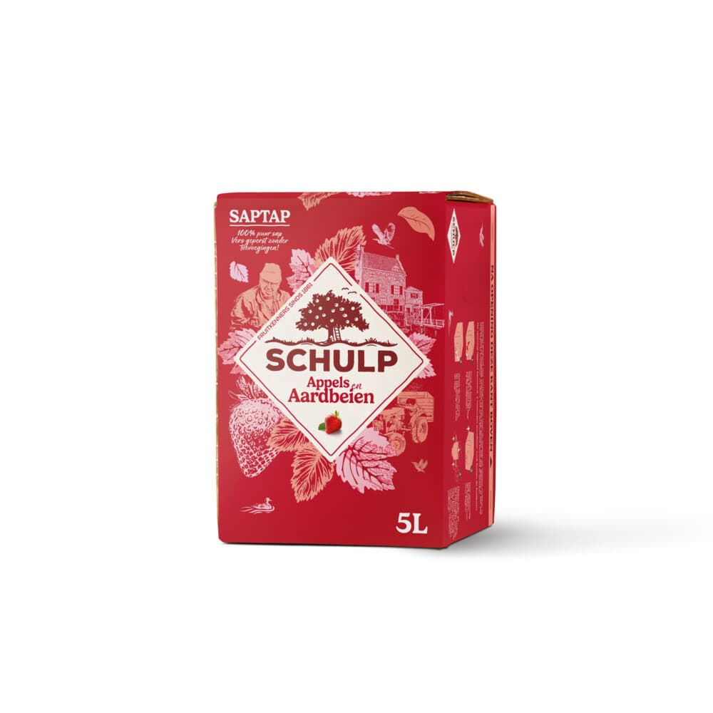 2x Schulp Saptap Appel-Aardbei Ambachtelijk 5 liter