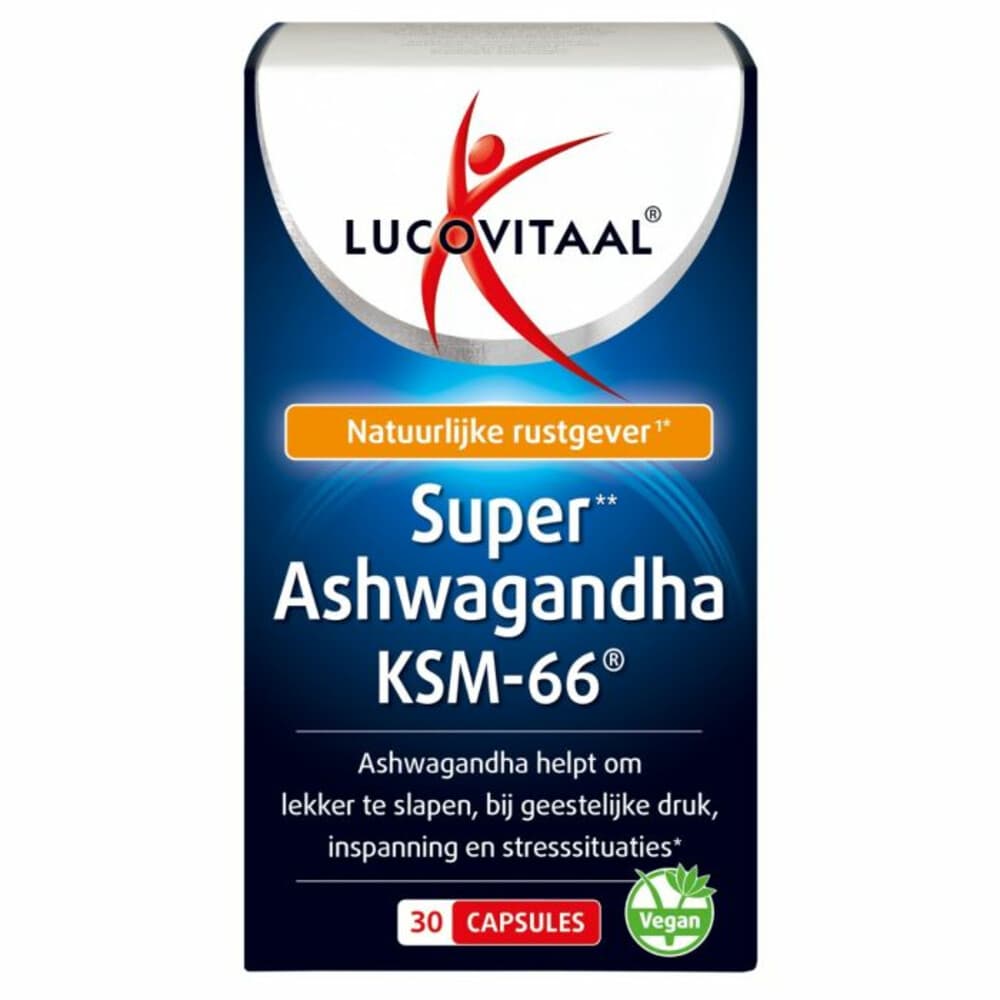 2+2 gratis: Lucovitaal Ashwagandha KSM-66 Super 30 capsules