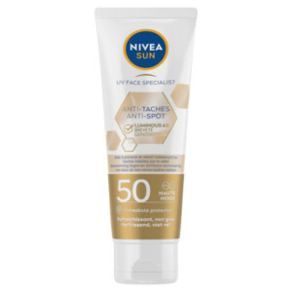 3x NIVEA Sun Luminous Zonnecrème Gezicht SPF 50 40 ml