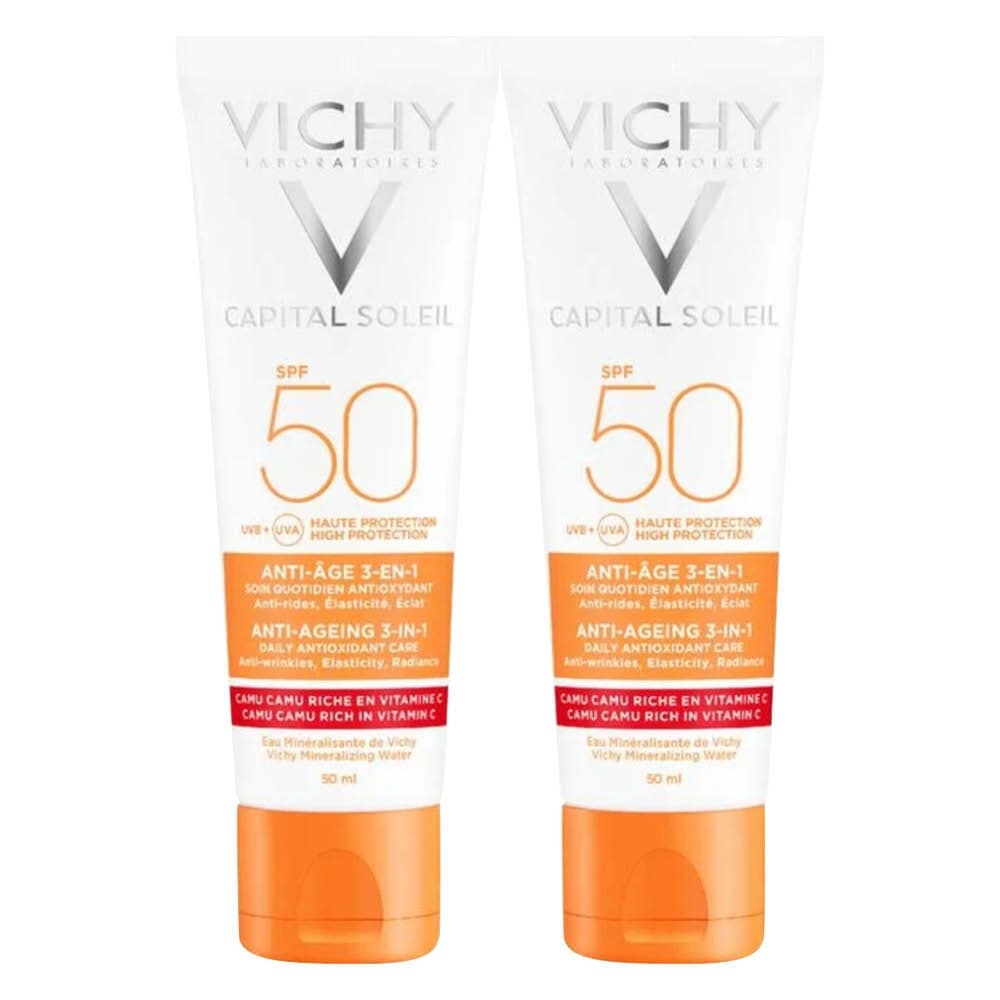 2x Vichy Soleil Anti-Age Zonbescherming SPF 50 50 ml