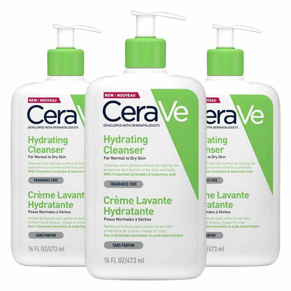 3x CeraVe Reinigingscréme Hydraterend 473 ml