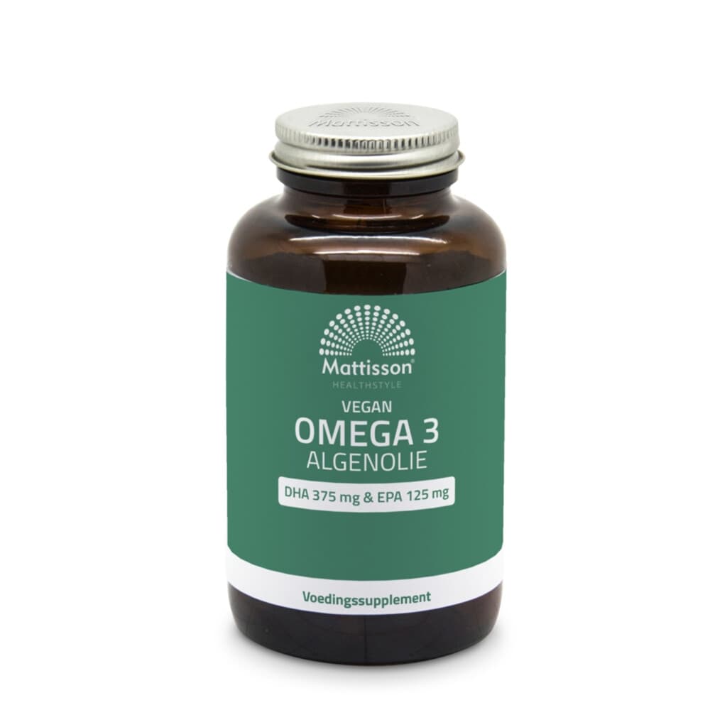 Gratis Verzending: 2x Mattisson HelathStyle Vegan Omega 3 Algenolie 375 DHA 125 EPA 180 vegacapsules