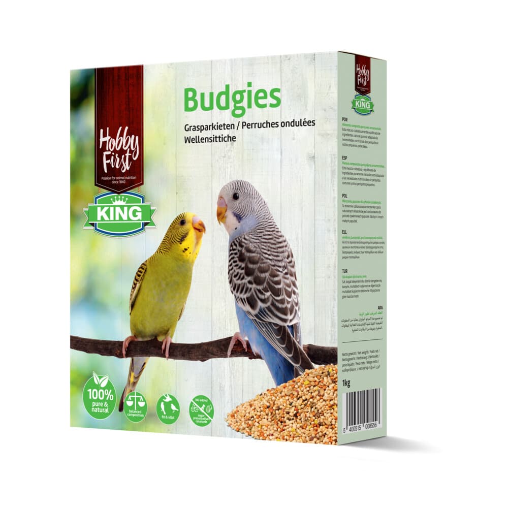 7x HobbyFirst King Grasparkieten 1 kg