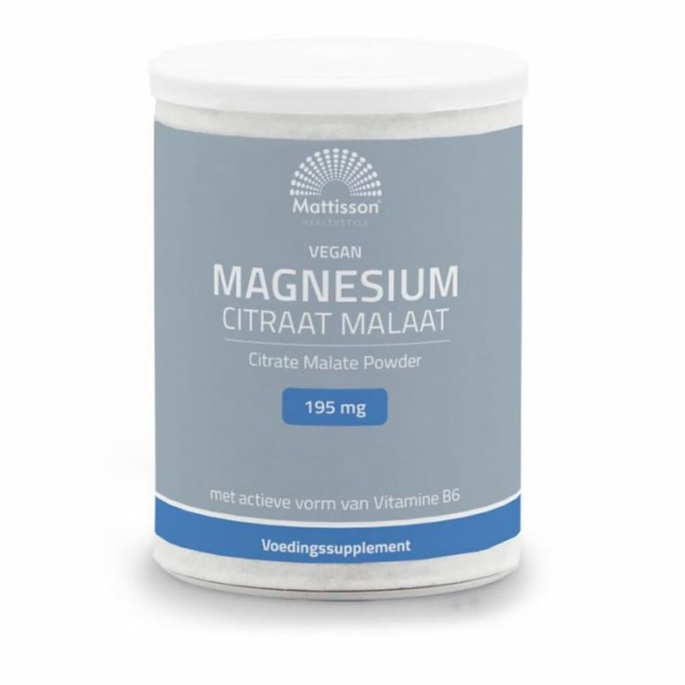 Gratis Verzending: 2x Mattisson Magnesium Citraat Malaat Poeder 125 gr